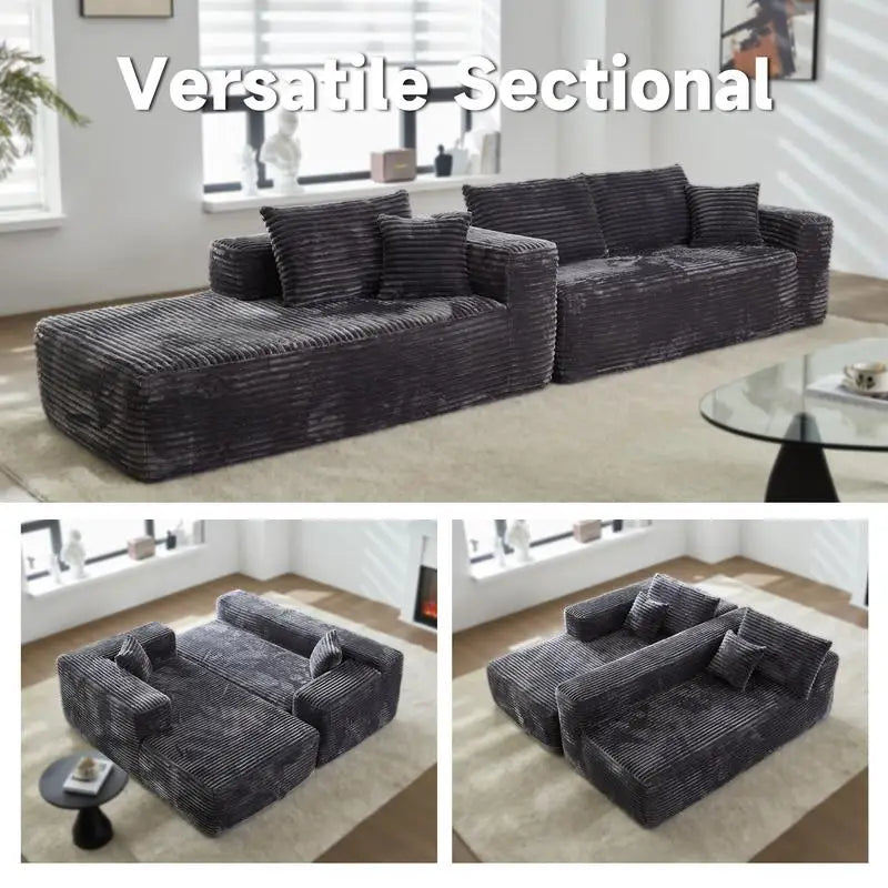 PlushBox™ No-Assembly Couch (Black) 🇺🇸