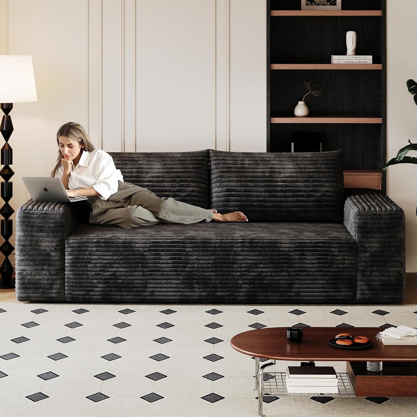 PlushBox™ No-Assembly Couch (Black) 🇺🇸